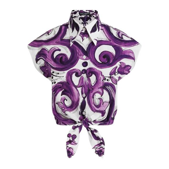 Dolce & Gabbana Women Graphic Print Cotton Shirt